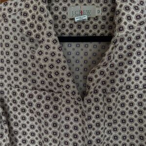 Vintage J. Crew Women's Geometric Button Down pajama shirt